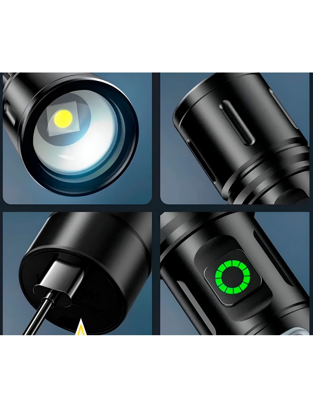 Linterna Recargable Led Portable Mini Potencia Luz Led