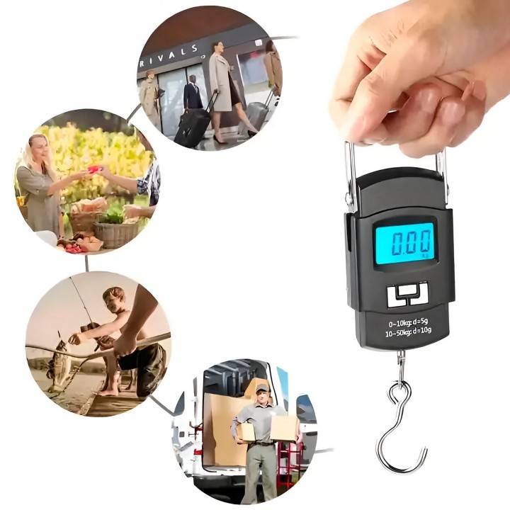 Balanza Pesa Báscula Gramera Digital Tipo Gancho 50kg
