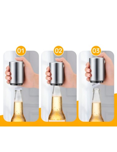 Abridor De Cervezas Botellas Plateado Magnético Destapador