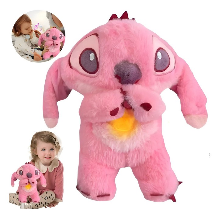 Angel Stitch Peluche Que Respira Sonido Luz Niñas + Bateria