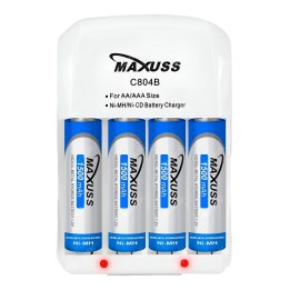 Cargador Baterias Pilas Recargables Maxuss Aax4 Aaa 1100mah