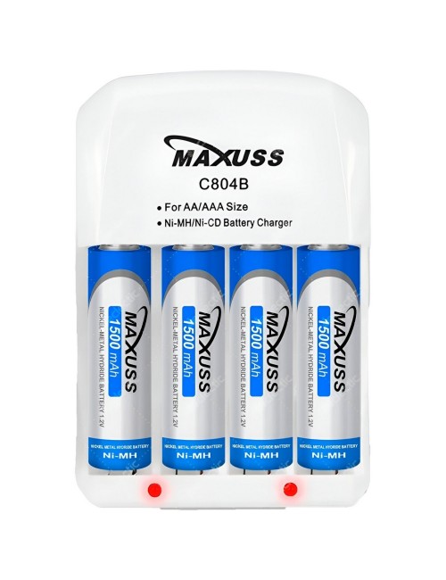 Cargador Baterias Pilas Recargables Maxuss Aax4 Aaa 1100mah