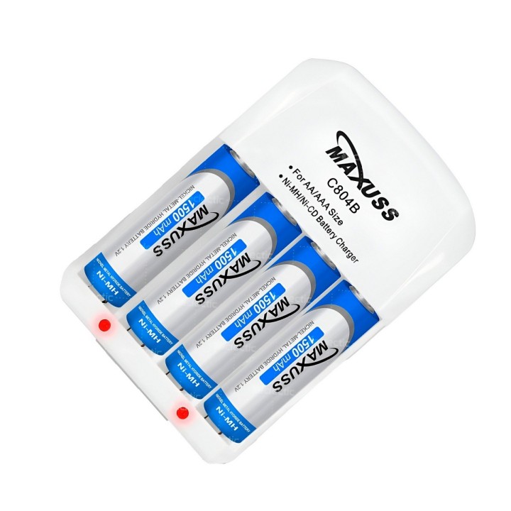 Cargador Baterias Pilas Recargables Maxuss Aax4 Aaa 1100mah