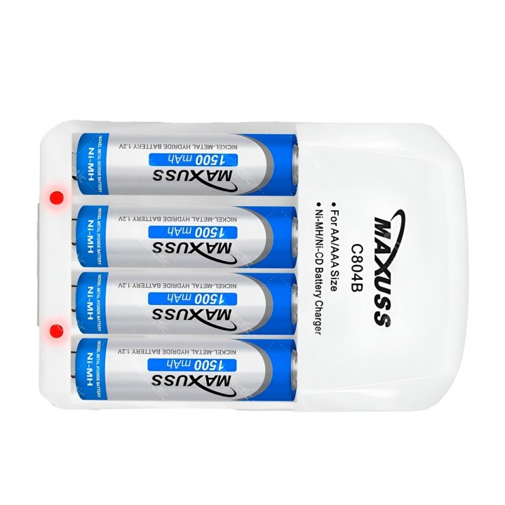 Cargador Baterias Pilas Recargables Maxuss Aax4 Aaa 1100mah