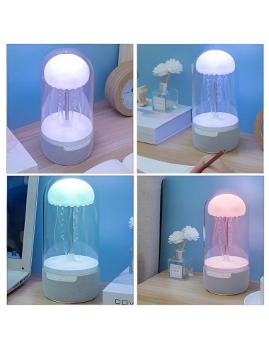 Lampara De Mesa Escritorio Medusa Colores Parlante Bluetooth
