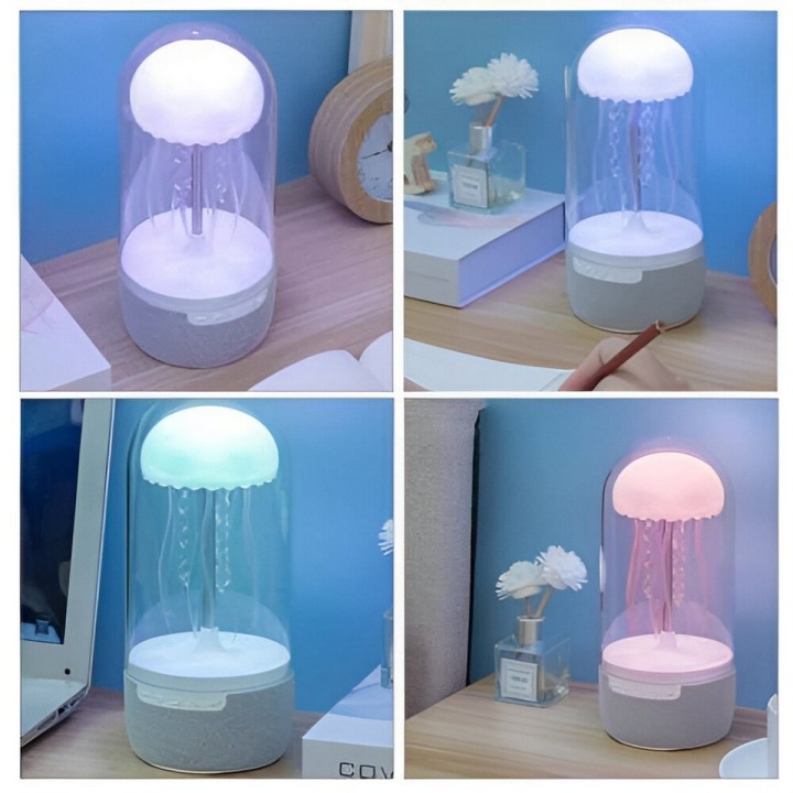 Lampara De Mesa Escritorio Medusa Colores Parlante Bluetooth
