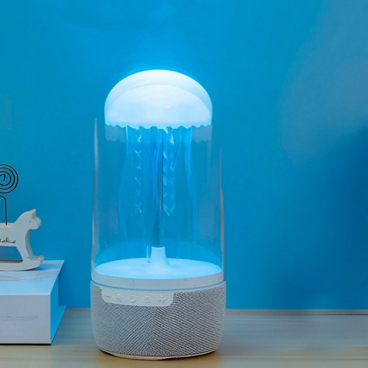Lampara De Mesa Escritorio Medusa Colores Parlante Bluetooth