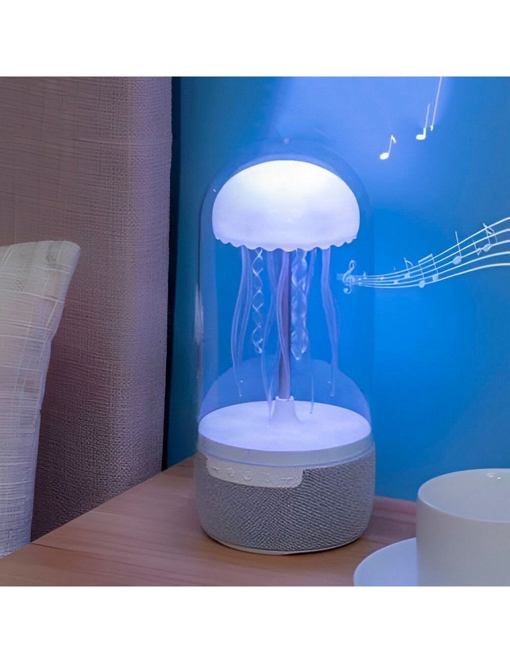 Lampara De Mesa Escritorio Medusa Colores Parlante Bluetooth