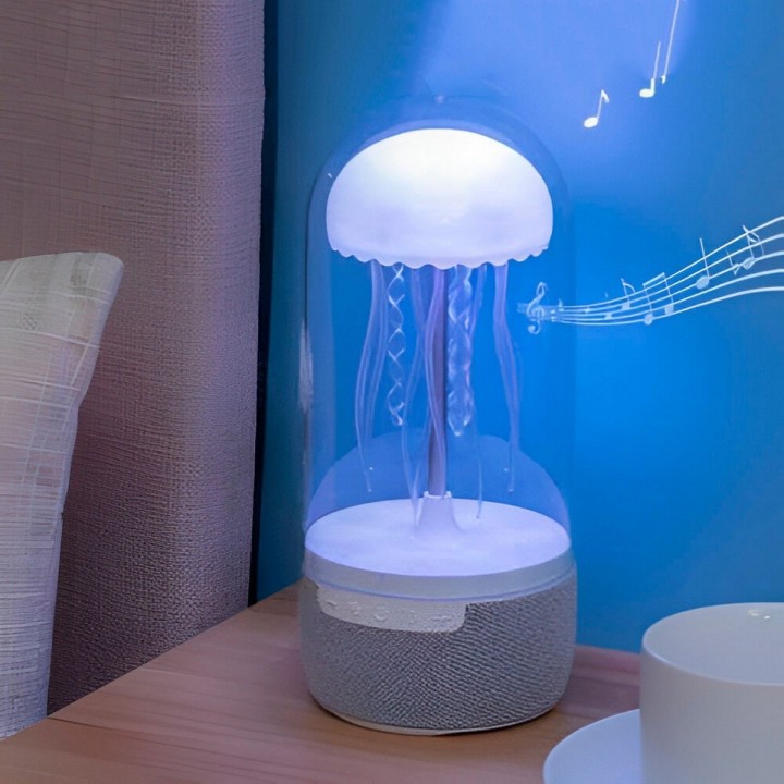 Lampara De Mesa Escritorio Medusa Colores Parlante Bluetooth