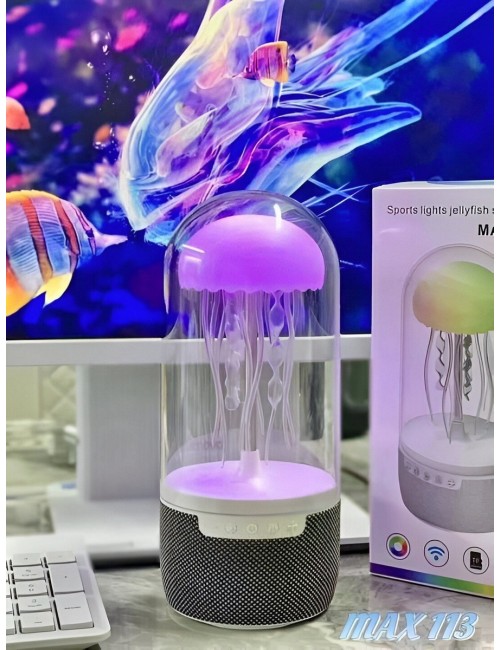 Lampara De Mesa Escritorio Medusa Colores Parlante Bluetooth