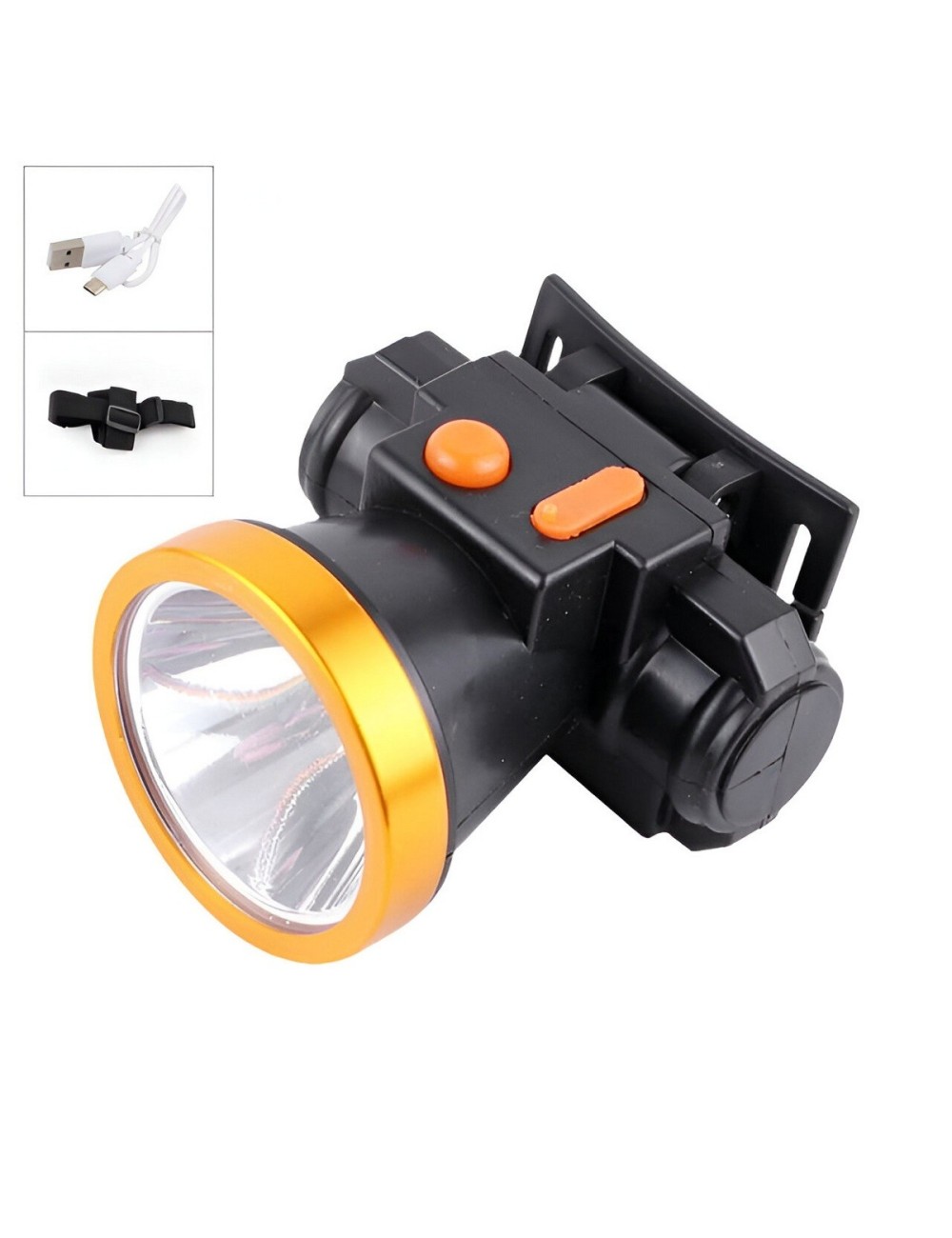 Lampara Linterna Tactica Led Minera Cabeza Recargable Gdg011