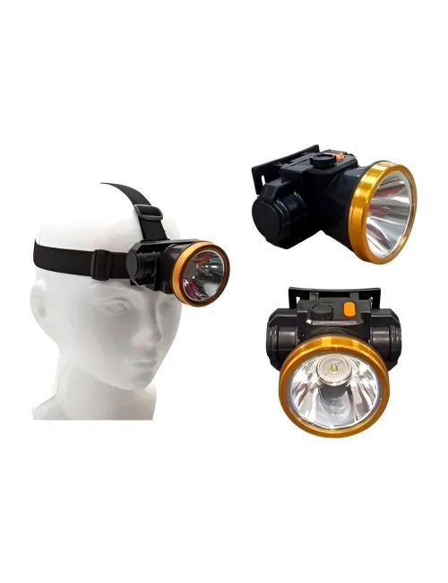 Lampara Linterna Tactica Led Minera Cabeza Recargable Gdg011