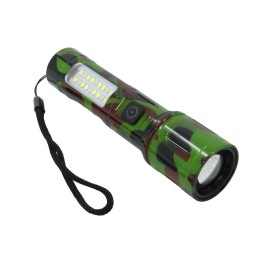 Linterna Recargable Led Portable Camuflado Militar Doble Luz