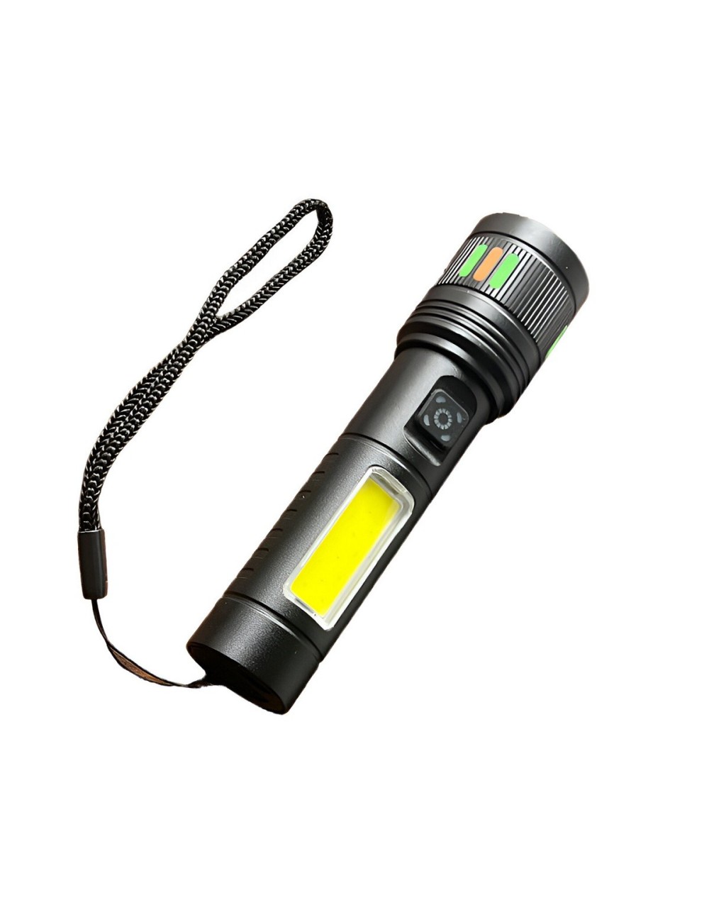 Linterna Recargable Led Portable Camuflado Militar Doble Luz