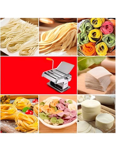 Maquina Hacer Pasta Manual Rollera Spaguetti Ajustable
