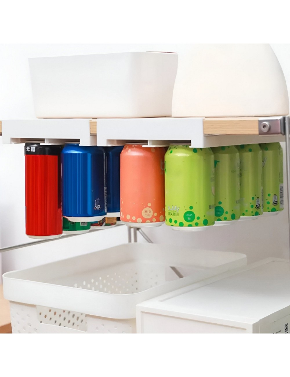 Organizador Latas Gaseosa Ahorra Espacio Refrigerador