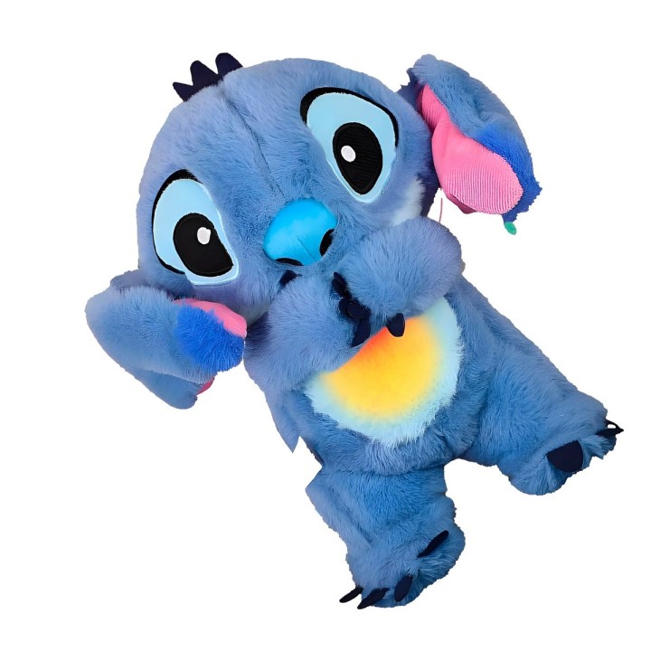 Stitch Peluche Que Respira Sonido Luz Unisex Niños + Bateria
