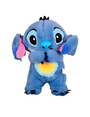 Stitch Peluche Que Respira Sonido Luz Unisex Niños + Bateria