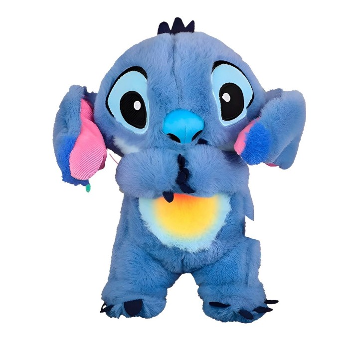 Stitch Peluche Que Respira Sonido Luz Unisex Niños + Bateria