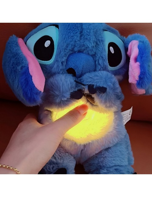 Stitch Peluche Que Respira Sonido Luz Unisex Niños + Bateria