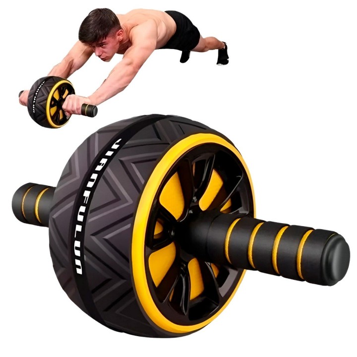 Rueda Abdominal Rodillo Grueso Tipo Barril Gym + Tapete