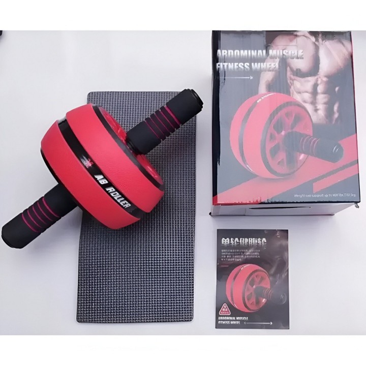 Rueda Abdominal Rodillo Grueso Tipo Barril Gym + Tapete
