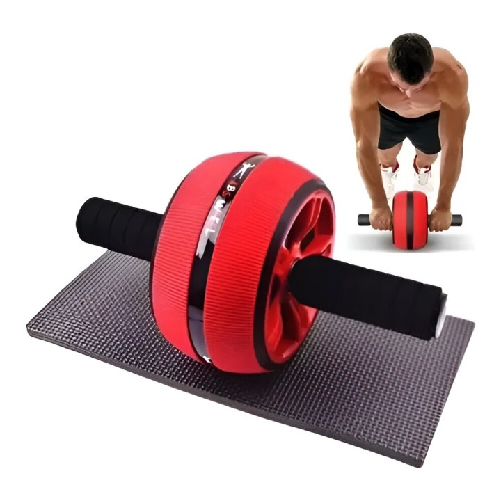Rueda Abdominal Rodillo Grueso Tipo Barril Gym + Tapete