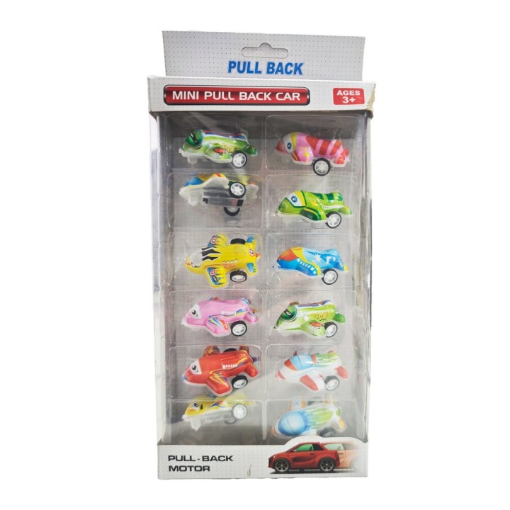 Carros Y Aviones De Impulso Colección Juguete X 12 Pcs
