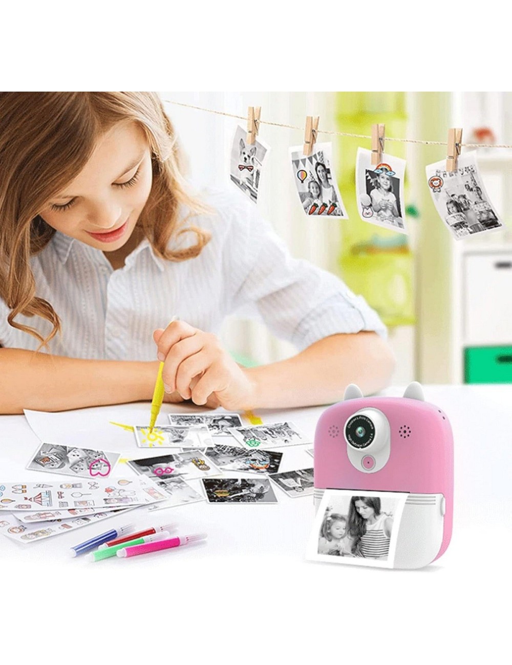 Cámara Instantánea Niños Con Impresión Cámara Video