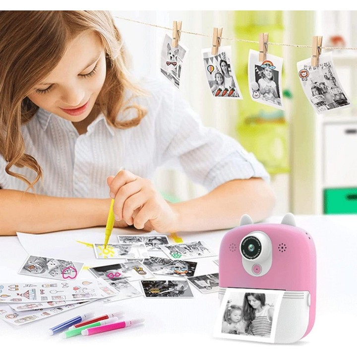 Cámara Instantánea Niños Con Impresión Cámara Video