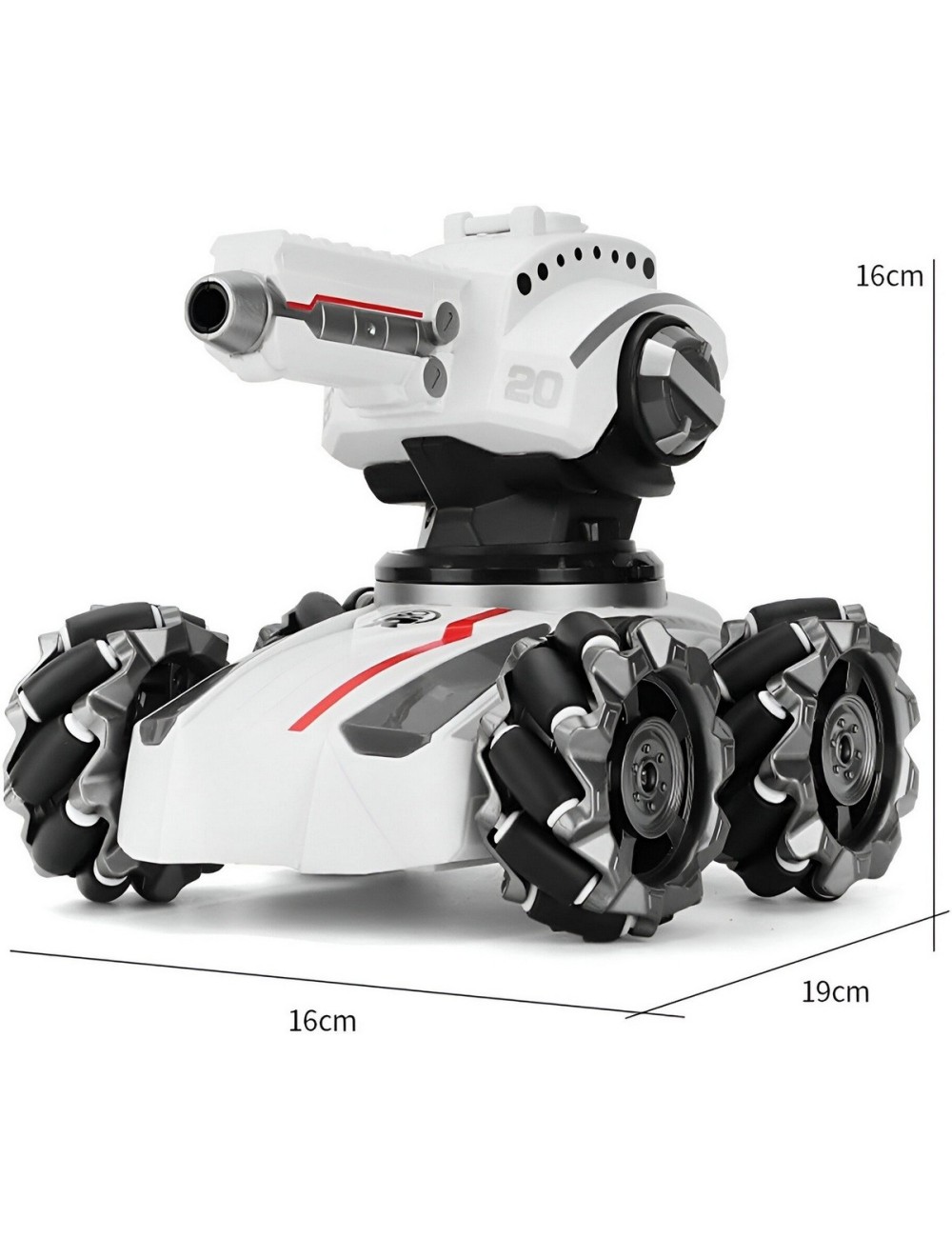 Carro Tanque Recargable A Control Remoto Hidrogel Niños