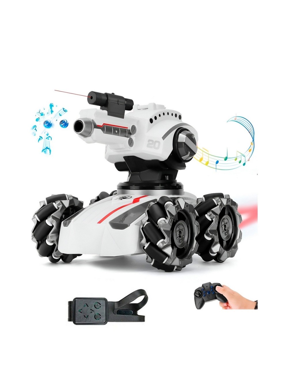 Carro Tanque Recargable A Control Remoto Hidrogel Niños