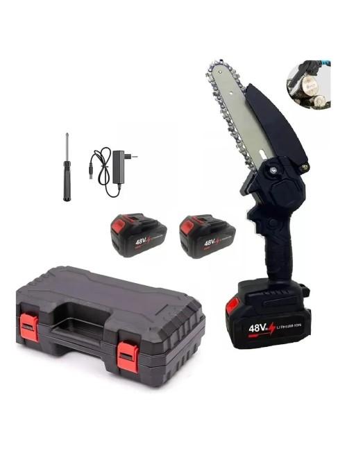 Mini Motosierra De Mano Portátil Ergonómico Recargable 48 V