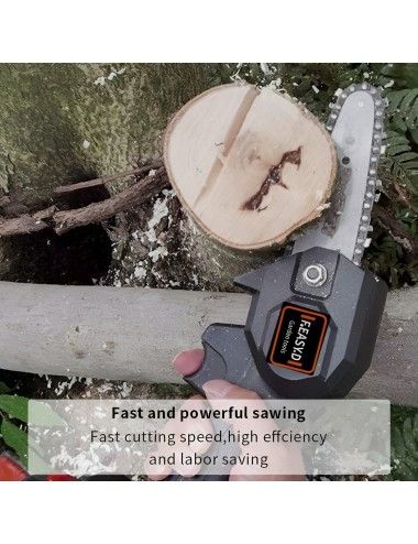 Mini Motosierra De Mano Portátil Ergonómico Recargable 48 V