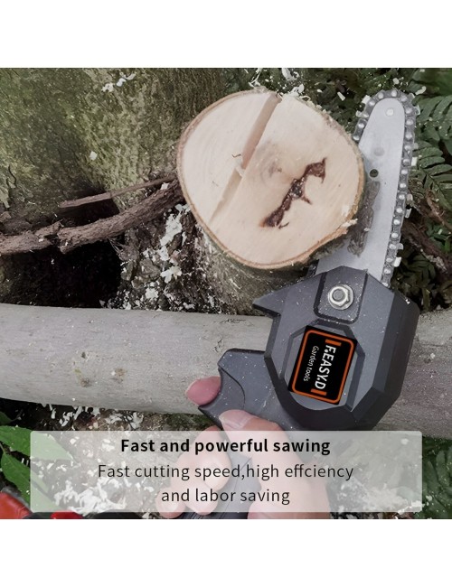 Mini Motosierra De Mano Portátil Ergonómico Recargable 48 V