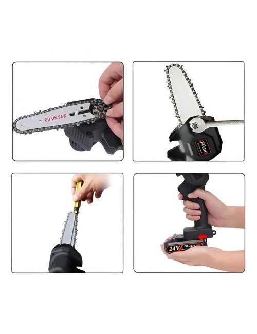 Mini Motosierra De Mano Portátil Ergonómico Recargable 48 V