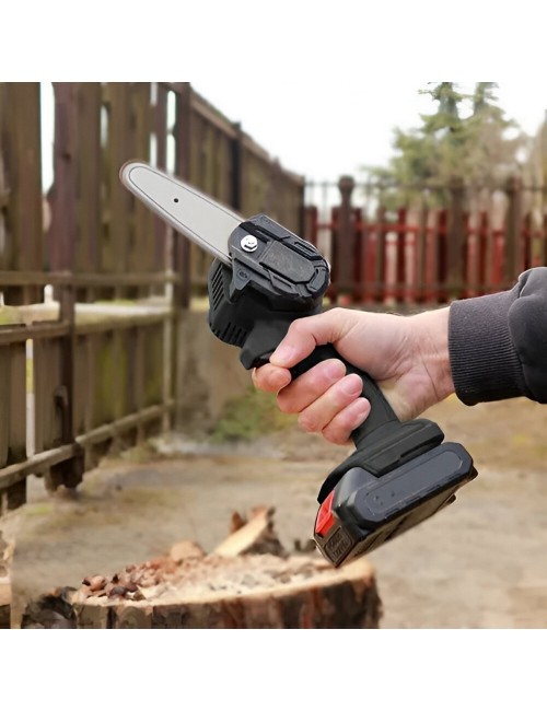 Mini Motosierra De Mano Portátil Ergonómico Recargable 48 V