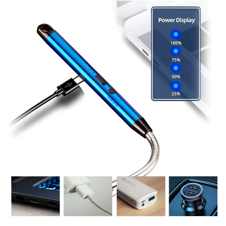 Encendedor Eléctrico Recargable Con Cuello Flexible Y Arco