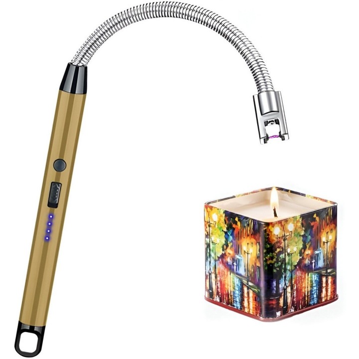 Encendedor Eléctrico Recargable Con Cuello Flexible Y Arco