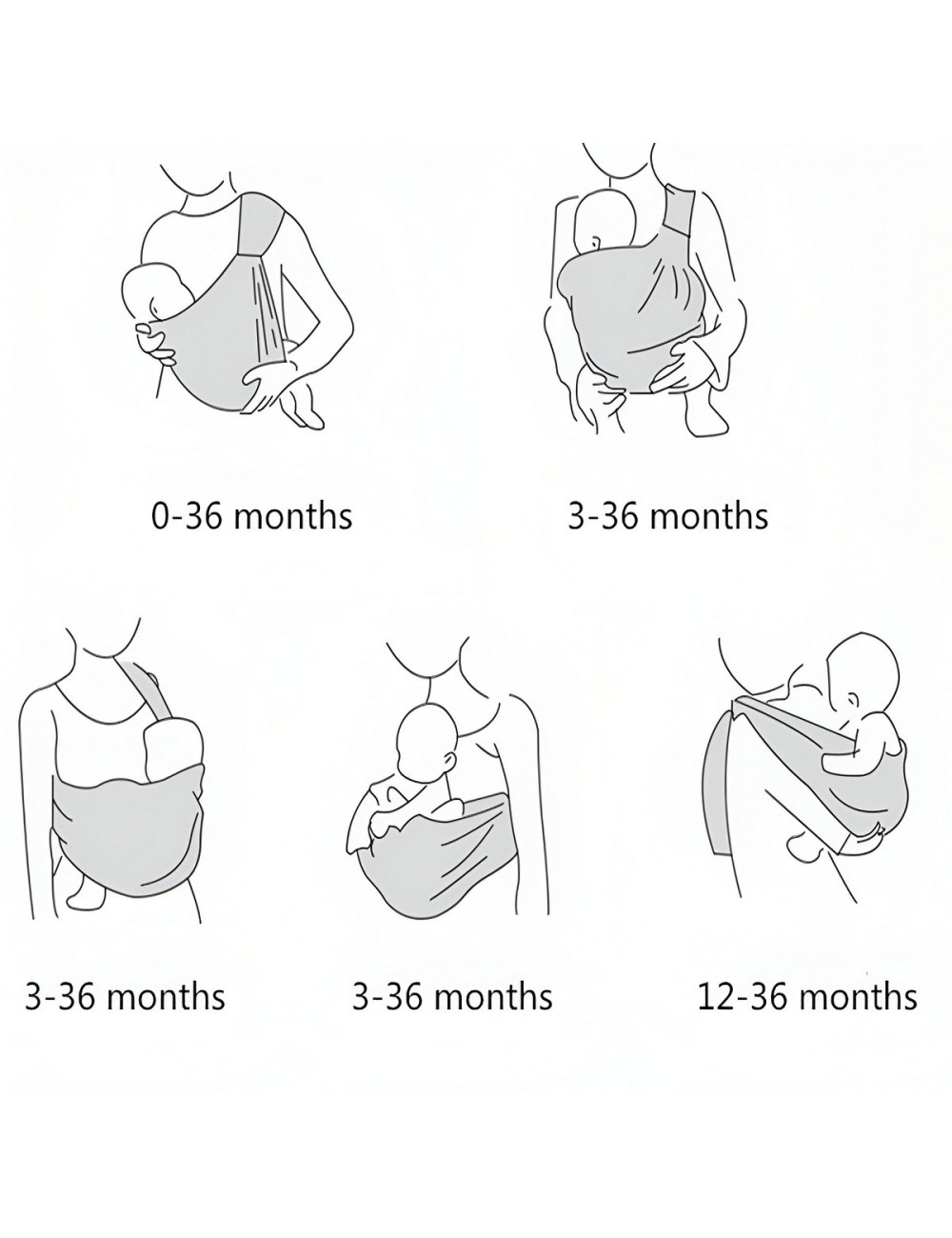 Cargador Fular Canguro Bebés Ergonómico Transpirable