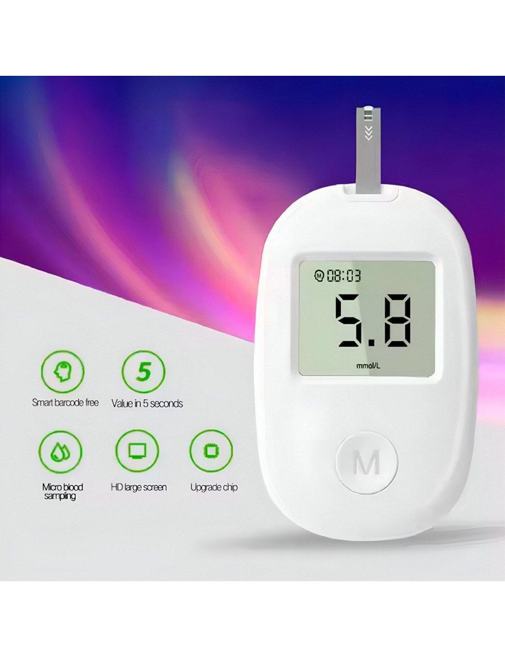 Kit Glucómetro Diabetes Digital + Accesorios G-171