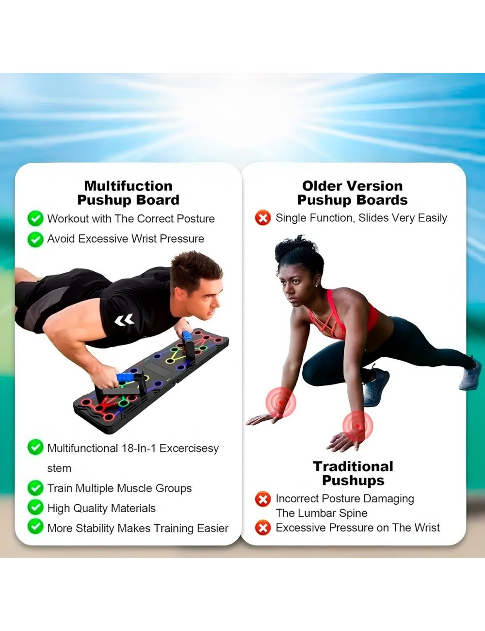 Push Up Tabla Flexiones Ejercicios Sistema Completo