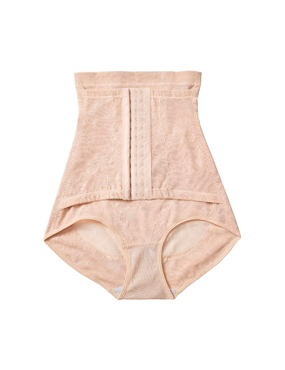 Faja Panty De Alta Compresión Con Encaje Y Broches Frontales