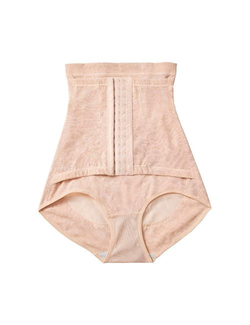 Faja Panty De Alta Compresión Con Encaje Y Broches Frontales
