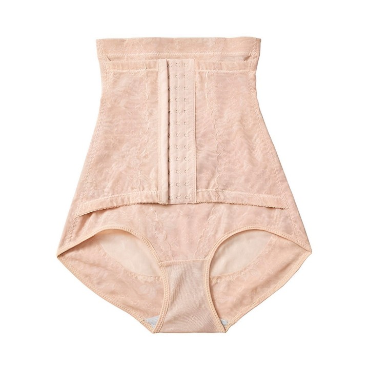 Faja Panty De Alta Compresión Con Encaje Y Broches Frontales