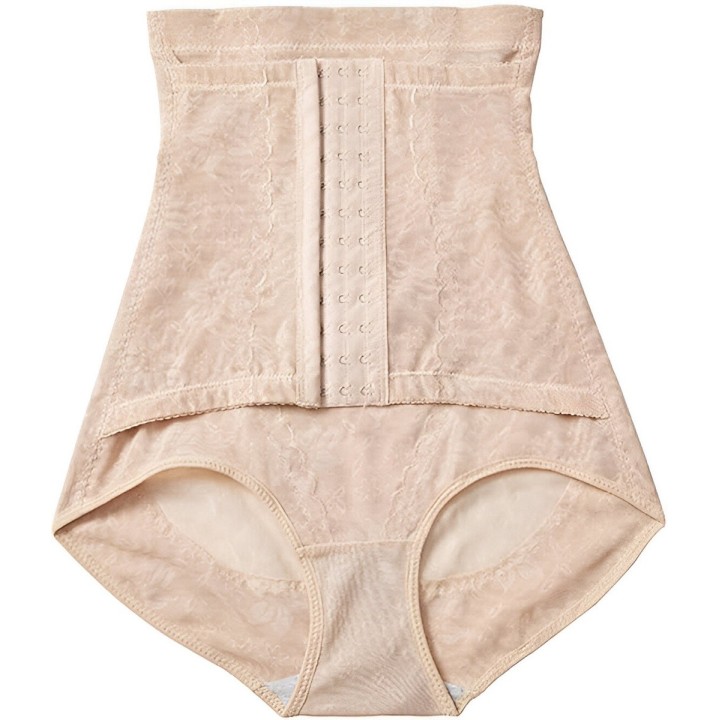 Faja Panty De Alta Compresión Con Encaje Y Broches Frontales