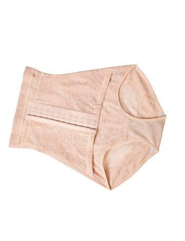 Faja Panty De Alta Compresión Con Encaje Y Broches Frontales