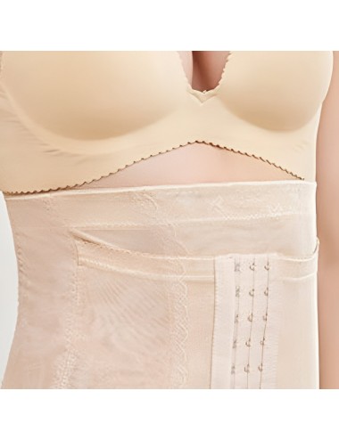 Faja Panty De Alta Compresión Con Encaje Y Broches Frontales