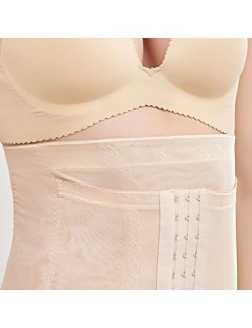 Faja Panty De Alta Compresión Con Encaje Y Broches Frontales