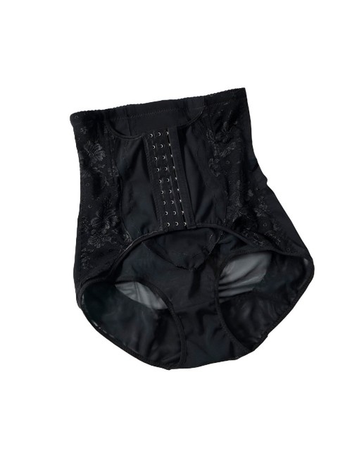 Faja Panty De Alta Compresión Con Encaje Y Broches Frontales